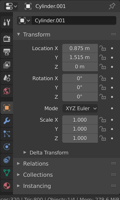 object properties